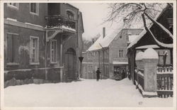 Snowy Street Scene Austria Postcard Postcard