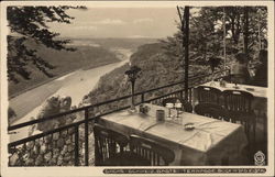 Sachs - Schweiz, Bastei-Terrasse Blick in Das Elbtal, Germany Postcard Postcard