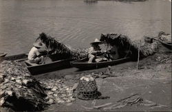 Local Peruvians Fishing Postcard Postcard