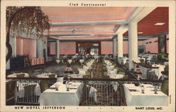 Club Continental at New Hotel Jefferson Postcard