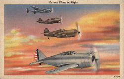 Pursuit Planes in Flight Postcard