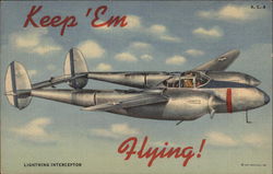 Keep 'em flying! Lightning Interceptor Postcard