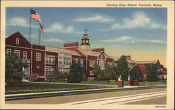 Deering High School Portland, ME Postcard Postcard