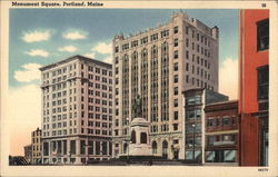 Monument Square Portland, ME Postcard Postcard