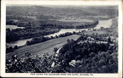 View Down the Delaware from the Cliffs Postcard