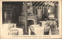 Shepards Camps - Corner of the Dining Room Norway, ME Postcard Postcard