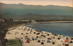 Beach at Santa Barbara California Postcard Postcard