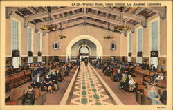 Waiting Room, Union Station Los Angeles, CA Postcard Postcard