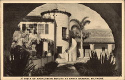 A visto of Andalusian Beauty at Santa Barbara Biltmore California Postcard Postcard