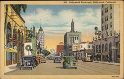 Hollywood Boulevard Postcard