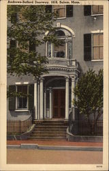 Andrews-Safford Doorway, 1818 Salem, MA Postcard Postcard