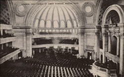 Interior, First Church of Christ Scientist Boston, MA Postcard Postcard