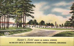 Harper's Motel - Finest in Eureka Springs Arkansas Postcard Postcard