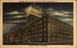 Eastman Kodak Office Building at Night Postcard