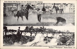 Buck Echols Calf Roping and Jess Goodspeed Steer Roping Postcard