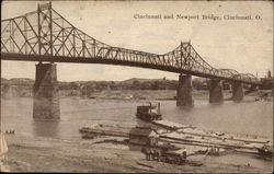 Cincinnati and Newport Bridge Postcard