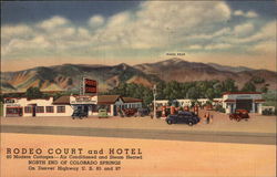 Rodeo Court and Hotel Postcard