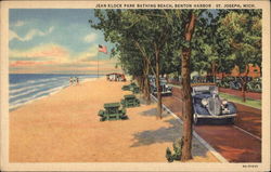 Jean Klock Park Bathing Beach, Benton Harbor Postcard