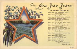 The Lone Star State - That's Texas Postcard Postcard