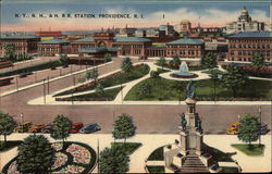 N.Y., N. H., & H. R.R. Station Providence, RI Postcard Postcard