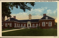 David A. Howe Library Wellsville, NY Postcard Postcard