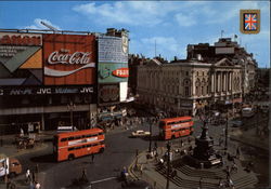 Piccadilly Circus and Statue of Eros Postcard