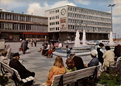 Train Station and Square Kassel, Germany Postcard Postcard