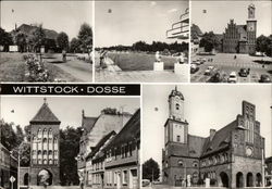 Various Views of Town Postcard