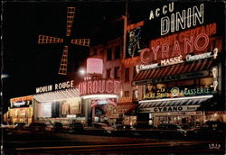 Moulin Rouge at Night Postcard