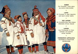 Lapp Costumes from Finnmark Norway Postcard Postcard