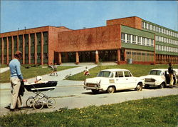 Soviet Era - school or municipal Building Prague, Czechoslovakia Eastern Europe Postcard Postcard