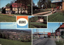 Various Views of Town Beloves, Czech Republic Eastern Europe Postcard Postcard