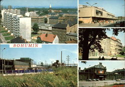 Various Views of Town Postcard