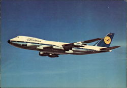 Lufthansa Boeing B 747 D Jumbo Jet Postcard