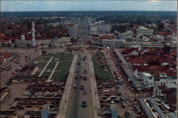 Aerial View of City Postcard