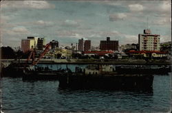 Vista costanera y parcial de la ciudad Comodoro Rivadavia, Argentina Postcard Postcard