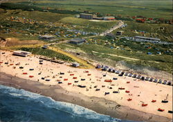 Aerial View of Beach De Koog, Netherlands Benelux Countries Postcard Postcard