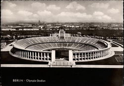 Aerial View of Olympic Stadium Postcard