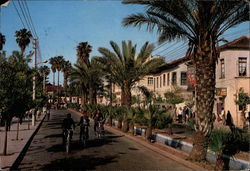 Street Scene with Cyclists Antalya, Turkey Greece, Turkey, Balkan States Postcard Postcard