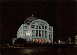 Vista noturna do Teatro Amazonas Manaus, Brasil Brazil Postcard Postcard