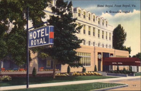 Hotel Royal Front Royal VA   Card00233 Fr 