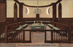 House of Burgesses in the Capitol Williamsburg, VA Postcard Postcard