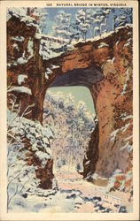 Natural Bridge in Winter, Virginia Postcard