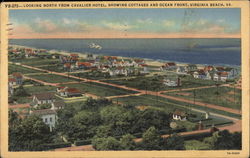 Looking North from Cavalier Hotel, Showing Cottages & Ocean Front Postcard