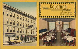 The Coleman Hotel Lewistown, PA Postcard Postcard