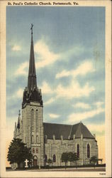 St. Paul's Catholic Church Portsmouth, VA Postcard Postcard