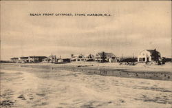 Beach Front Cottages Stone Harbor, NJ Postcard Postcard