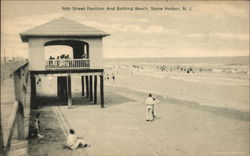 96th Street Pavilion and Bathing Beach Stone Harbor, NJ Postcard Postcard