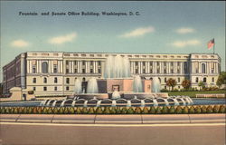 Fountain and Senate Office Building Postcard