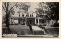 The Columns Guest Home Chatham, VA Postcard Postcard